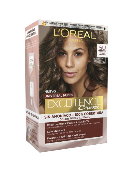 Permanent Dye L'Oreal Make Up Excellence Light Brown