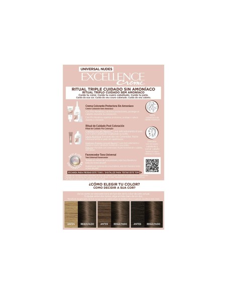 Permanent Dye L'Oreal Make Up Excellence Light Brown