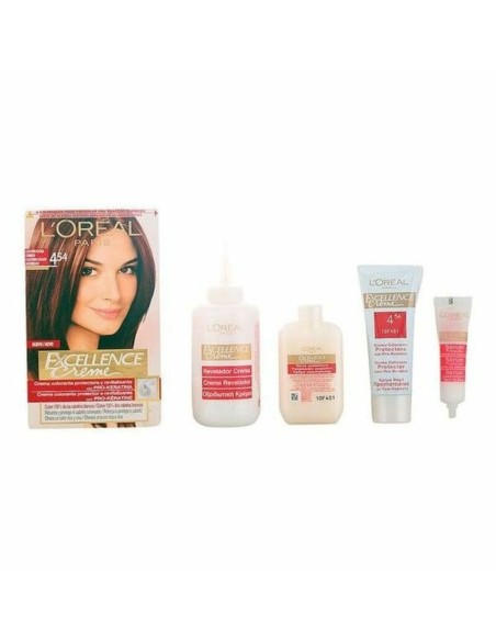 Permanent Dye Excellence L'Oreal Make Up Excellence Auburn Copper Chestnut Nº 9.0-rubio muy claro Nº 8.0-rubio claro 192 ml