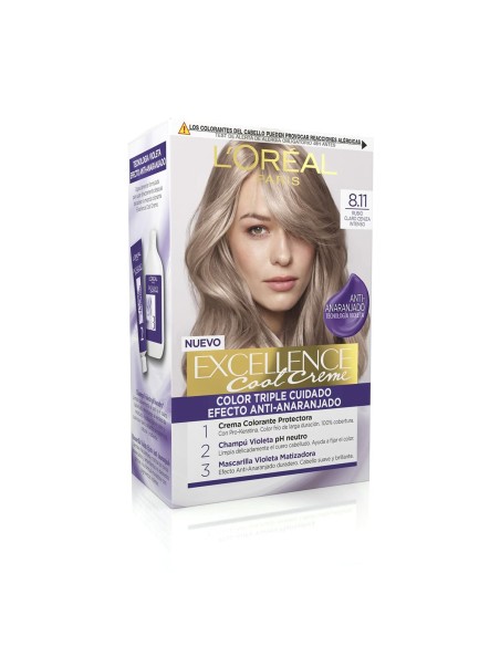 Permanent Colour Creme L'Oreal Make Up Excellence 8,11 Light Ash Blonde 192 ml