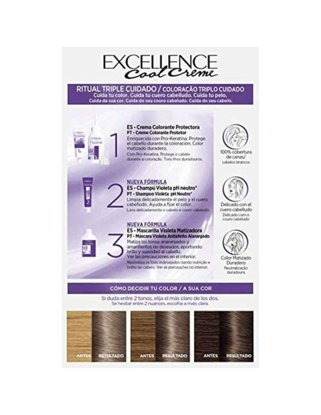 Permanent Colour Creme L'Oreal Make Up Excellence Cool Creme Intense Ash Blonde 7,11