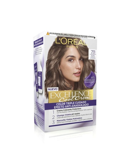 Permanent Colour Creme L'Oreal Make Up Excellence Cool Creme Intense Ash Blonde 7,11