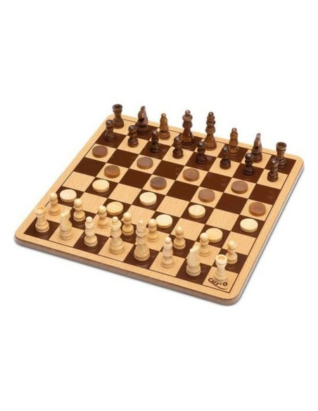Chess and Checkers Board Cayro 751 Wood