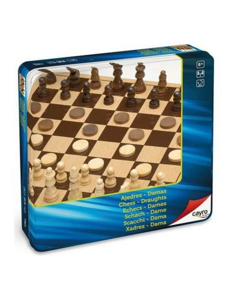 Chess and Checkers Board Cayro 751 Wood