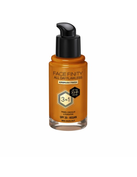Crème Make-up Base Max Factor Face Finity All Day Flawless 3-in-1 Spf 20 Nº W95 Hazelnut 30 ml