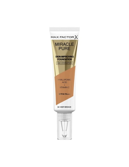 Crème Make-up Base Max Factor Miracle Pure Nº 82 Deep bronze Spf 30 30 ml