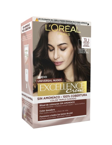 Permanent Dye L'Oreal Make Up Excellence Dark Brown