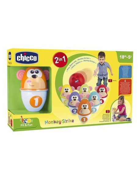 Bowling Game Monkey Strike Chicco (7 pcs)