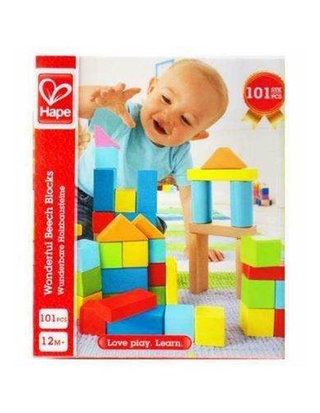 Building Blocks Game Hape 101 Pieces 27 x 22 x 13 cm