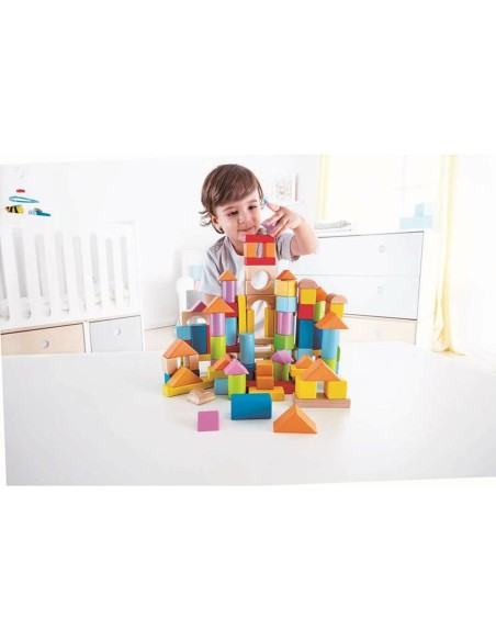 Building Blocks Game Hape 101 Pieces 27 x 22 x 13 cm