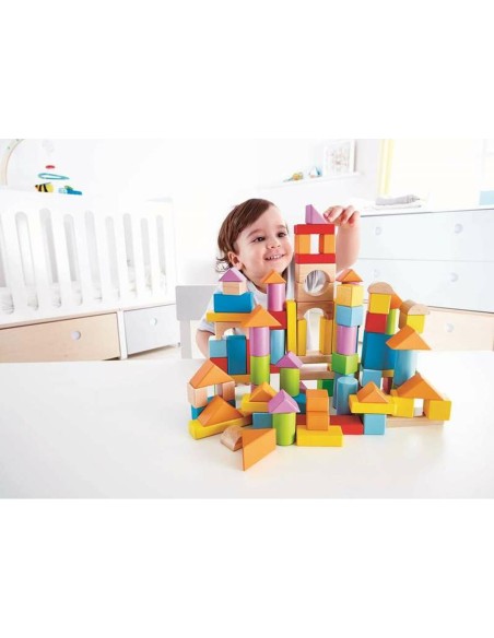 Building Blocks Game Hape 101 Pieces 27 x 22 x 13 cm