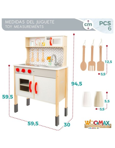 Toy kitchen Woomax 59,5 x 94,5 x 30 cm