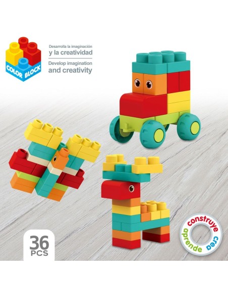Construction set Color Block Bag 36 Pieces (6 Units)