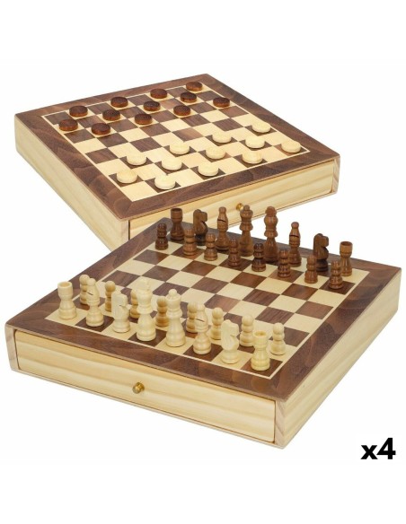 Chess and Checkers Board CB Games Wood Drawer (4 Units)