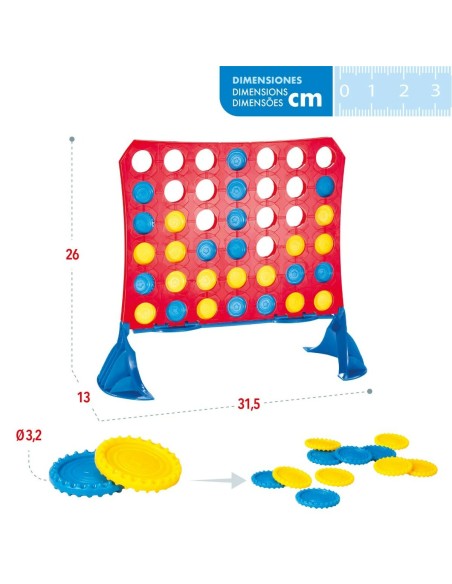 4 in a Row CB Games 31,5 x 26 x 13 cm (42 Pieces) (6 Units)