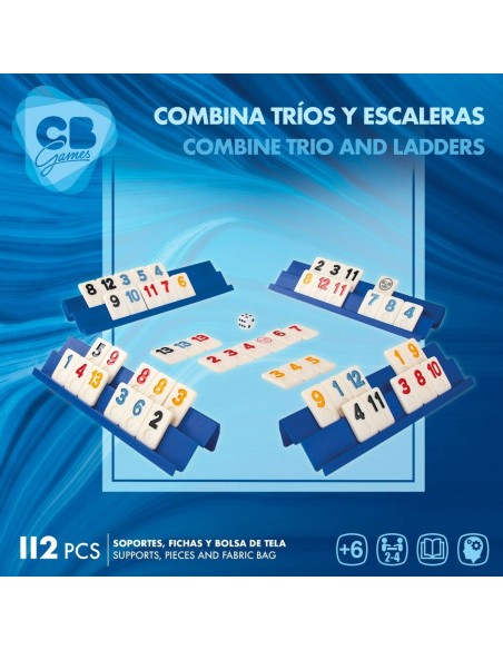 Board game CB Games Rummi 24,5 x 3 x 6 cm (112 Pieces) (6 Units)