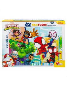Child's Puzzle Spidey Double-sided 24 Pieces 70 x 1,5 x 50 cm (6 Units) 2