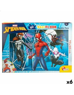 Child's Puzzle Spider-Man Double-sided 60 Pieces 70 x 1,5 x 50 cm (6 Units)