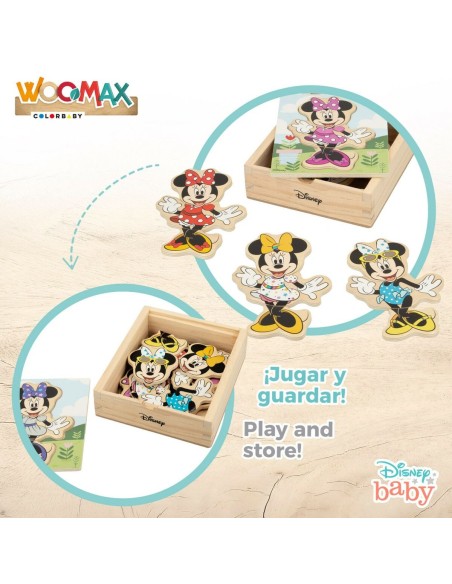 Child's Wooden Puzzle Disney + 2 Years 19 Pieces (12 Units)