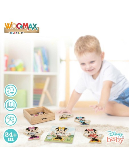 Child's Wooden Puzzle Disney + 2 Years 19 Pieces (12 Units)