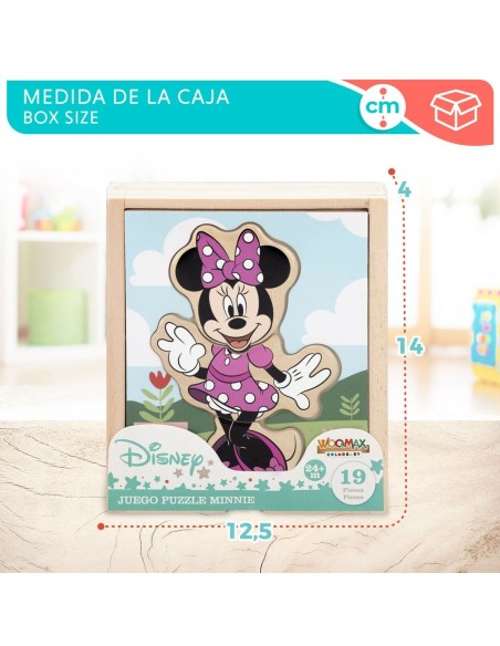 Child's Wooden Puzzle Disney + 2 Years 19 Pieces (12 Units)