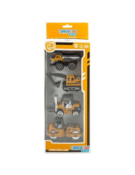 Construction Work Vehicles (Set) Speed & Go 7,5 x 4 x 3 cm (12 Units)