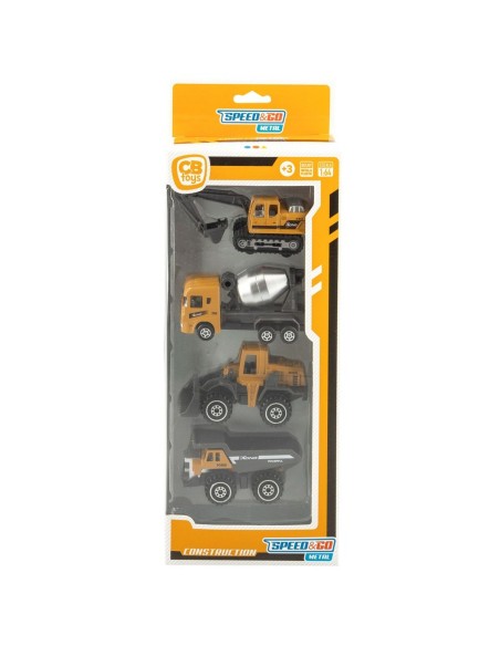 Construction Work Vehicles (Set) Speed & Go 7,5 x 4 x 3 cm (12 Units)