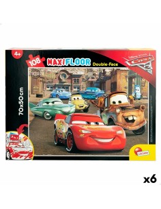 Child's Puzzle Cars Double-sided 108 Pieces 70 x 1,5 x 50 cm (6 Units)