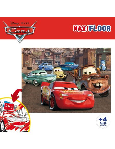 Child's Puzzle Cars Double-sided 108 Pieces 70 x 1,5 x 50 cm (6 Units)