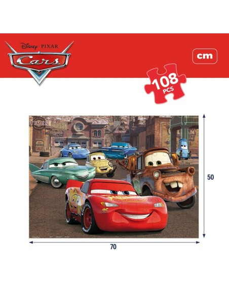 Child's Puzzle Cars Double-sided 108 Pieces 70 x 1,5 x 50 cm (6 Units)