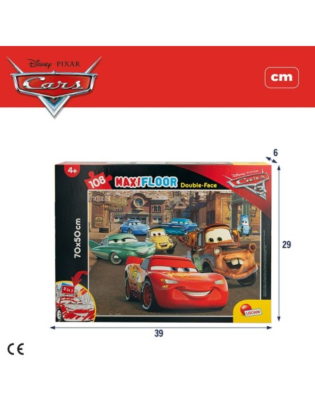 Child's Puzzle Cars Double-sided 108 Pieces 70 x 1,5 x 50 cm (6 Units)