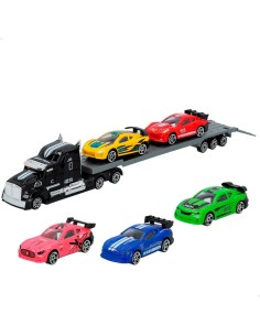 Truck Carrier and Cars Speed & Go 28 x 5 x 4,5 cm (12 Units) 2