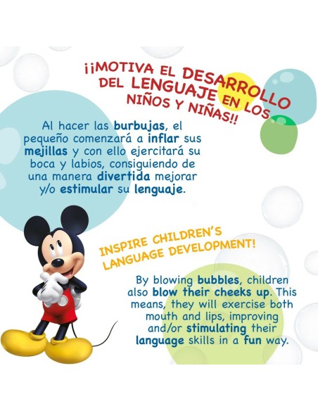 Bubble blower Mickey Mouse 60 ml 3,8 x 11,5 x 3,8 cm (216 Units)