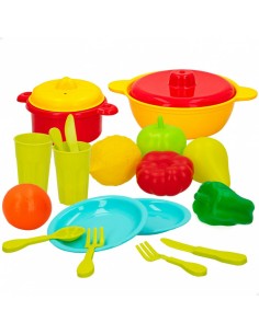 Toy Food Set Colorbaby Kitchenware and utensils 20 Pieces (12 Units) 2