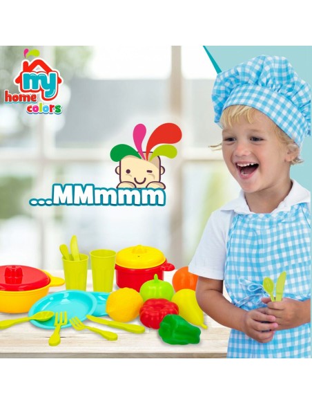 Toy Food Set Colorbaby Kitchenware and utensils 20 Pieces (12 Units)