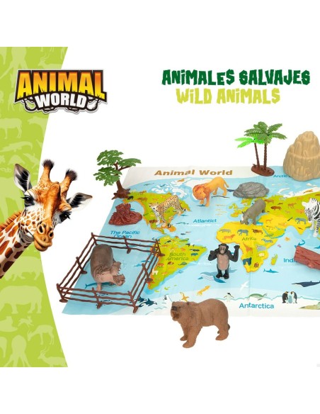 Animal figures Colorbaby 19 Pieces Jungle Plastic 14 x 6 x 5 cm (6 Units)