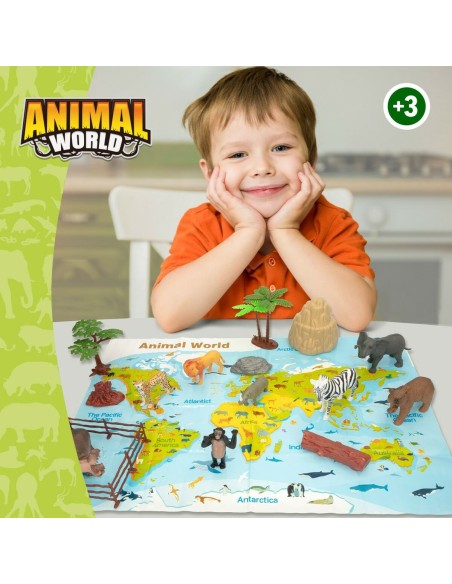 Animal figures Colorbaby 19 Pieces Jungle Plastic 14 x 6 x 5 cm (6 Units)