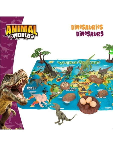 Playset Colorbaby 19 Pieces 6 Units 17 x 9 x 6 cm Dinosaurs