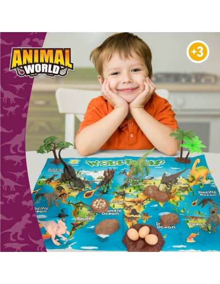 Playset Colorbaby 19 Pieces 6 Units 17 x 9 x 6 cm Dinosaurs