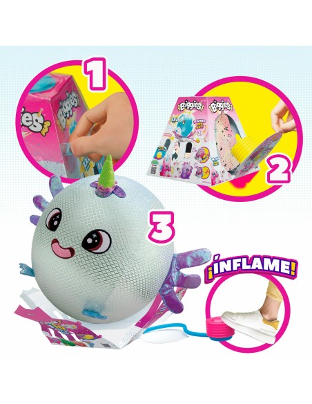 Fluffy toy Eolo Celeste Plush Plastic 45 x 45 x 45 cm Inflatable (4 Units)