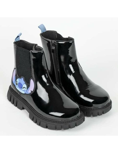 Kids Casual Boots Stitch Black