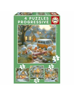 Puzzle Educa Rabbit 12 Pieces 16 Pieces 20 Pieces 25 Pieces (4 Units) 2