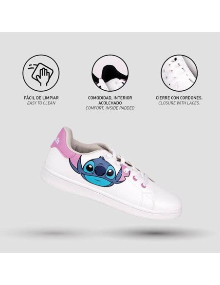 Sports Shoes for Kids Stitch White