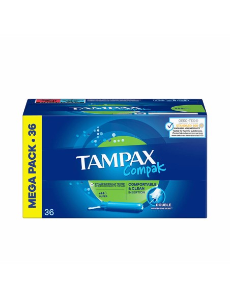 Super Tampons Tampax Compak 36 Units