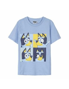 Child's Short Sleeve T-Shirt Bluey Light Blue 3 Years