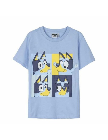 Child's Short Sleeve T-Shirt Bluey Light Blue 3 Years