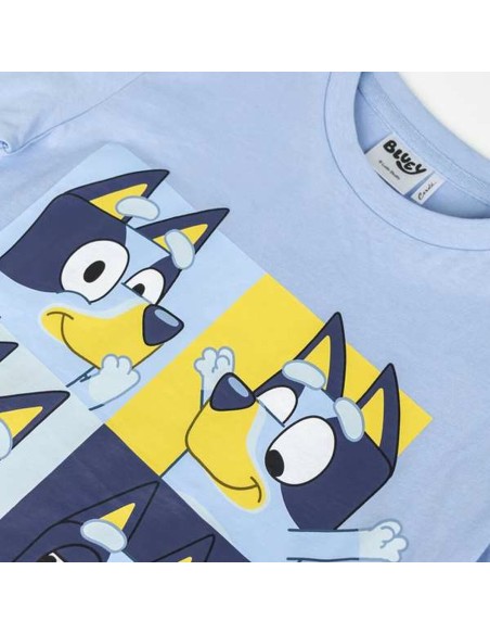Child's Short Sleeve T-Shirt Bluey Light Blue 3 Years