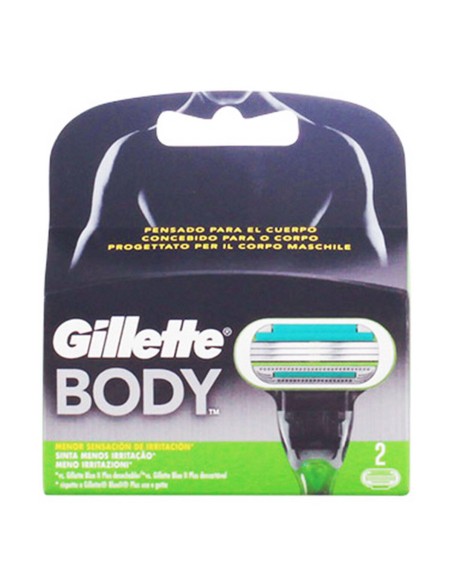 Replacement razorblade Body Gillette Body (2 uds) (2 Units)