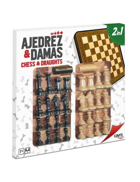 Parchís, Chess and Checkers Board Cayro Wood Plastic
