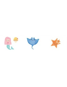 Cot protector Cool Kids Mermaid (60 x 60 x 60 + 40 cm) 2